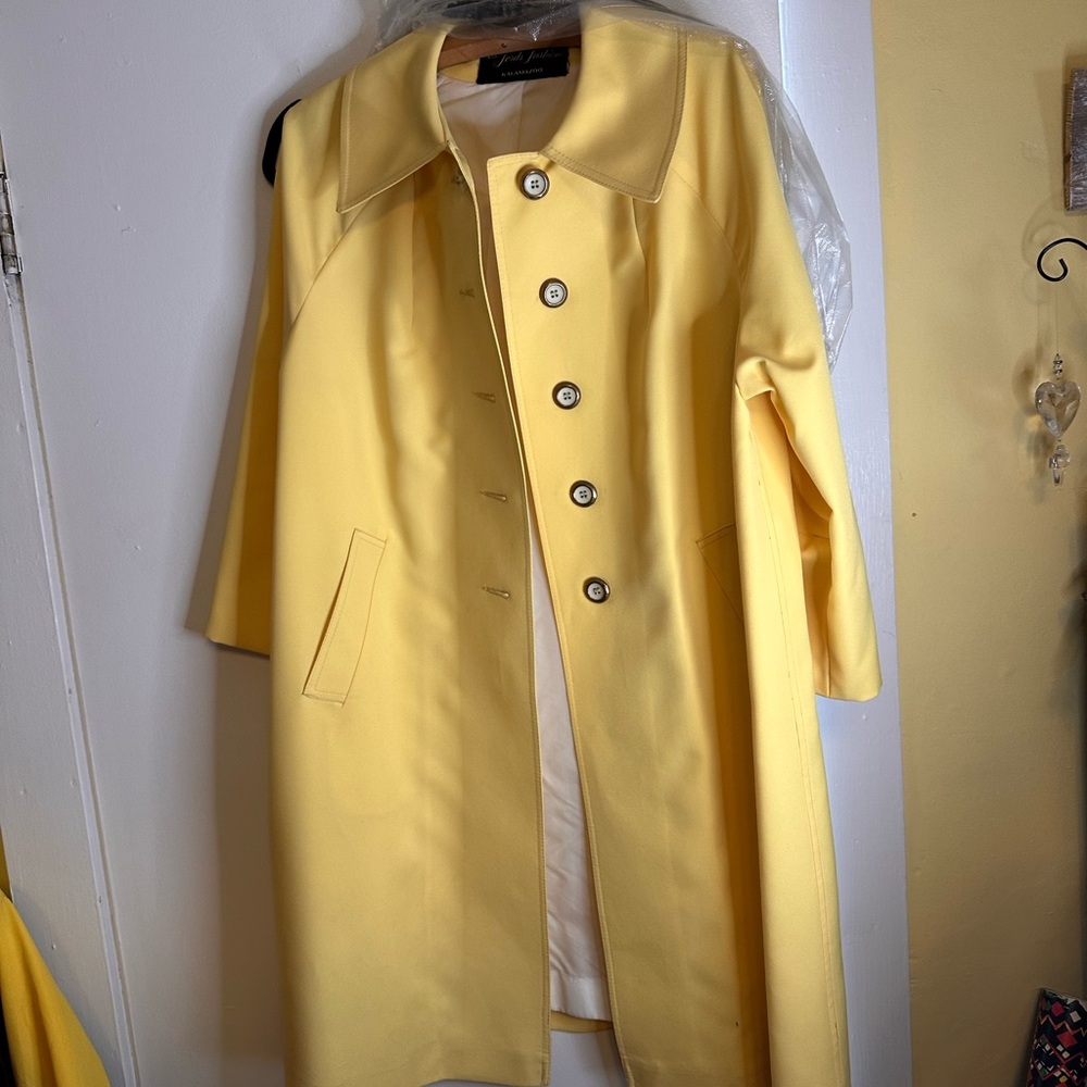Classic Women's Yellow Trench Coat by
